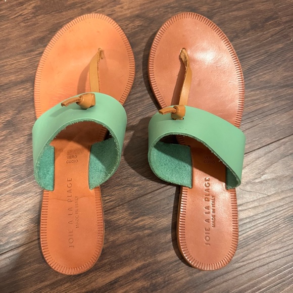 Joie La plage Green and Tan Women's Sandals - Picture 2 of 3